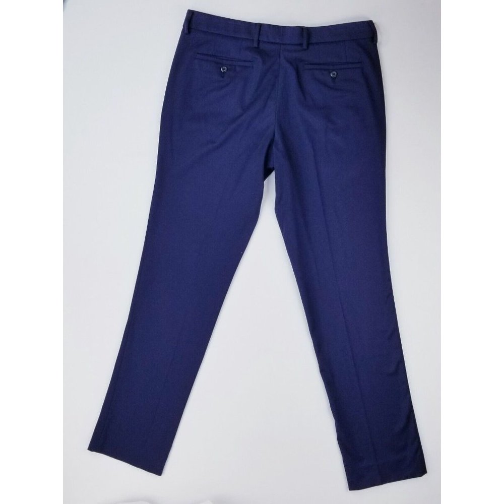 Mizzen Main Size 32X32 Men's Navy Blue Chino Dress Pants Slacks Button Belt Loop